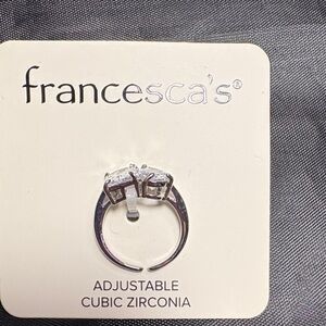 Francesca's Silver Ring with Clear Stones